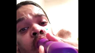 Suck on  vibrator